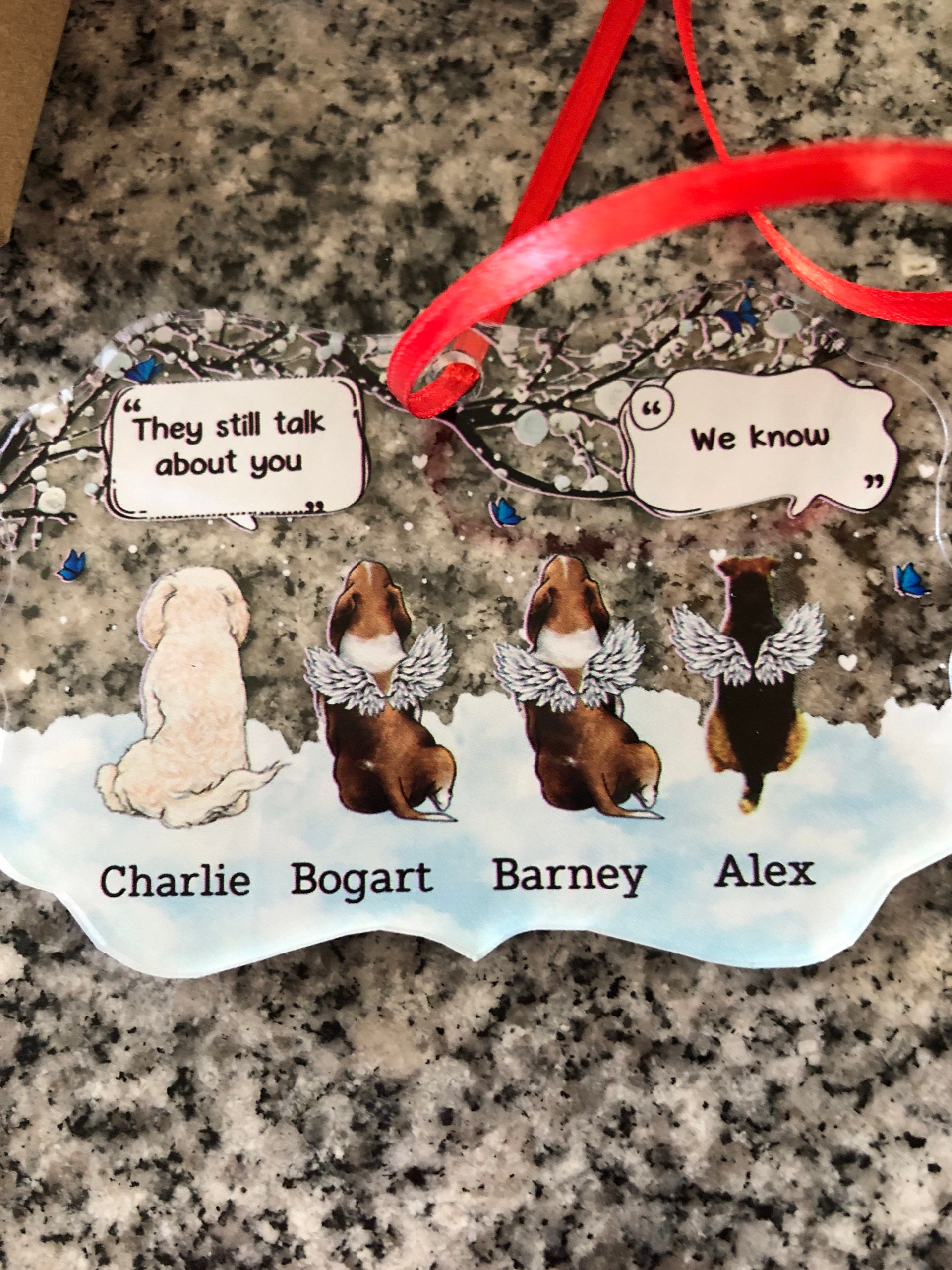 Personalized Acrylic Ornament, Gift For Pet Lovers, Dog Dad, Dog Mom, Cat Mom, Cat Dad