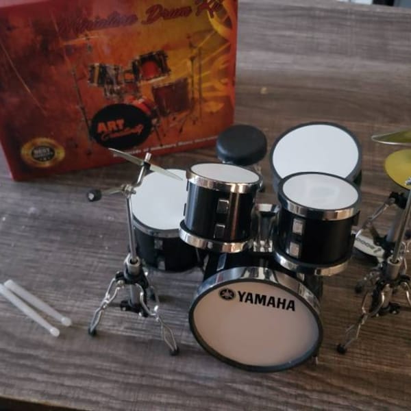 Miniature Drum Set Brown Signature Exclusive Musical Instrument Display ...