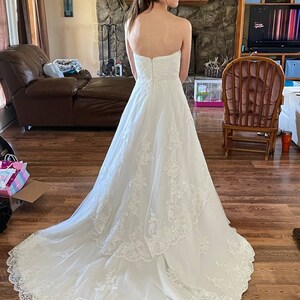 Layered Skirt Wedding Dress Lace 
