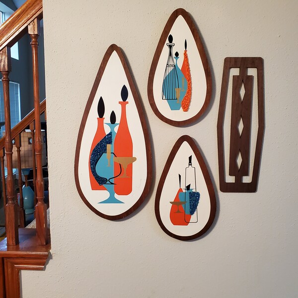 Miroir Mural Mid-Century Ovale en Rotin et Bambou avec Chaîne, Italie