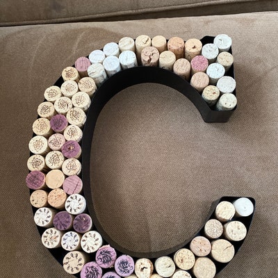 Personalized Wine Cork Holder All Letters A-Z Alphabet Shape Metal ...