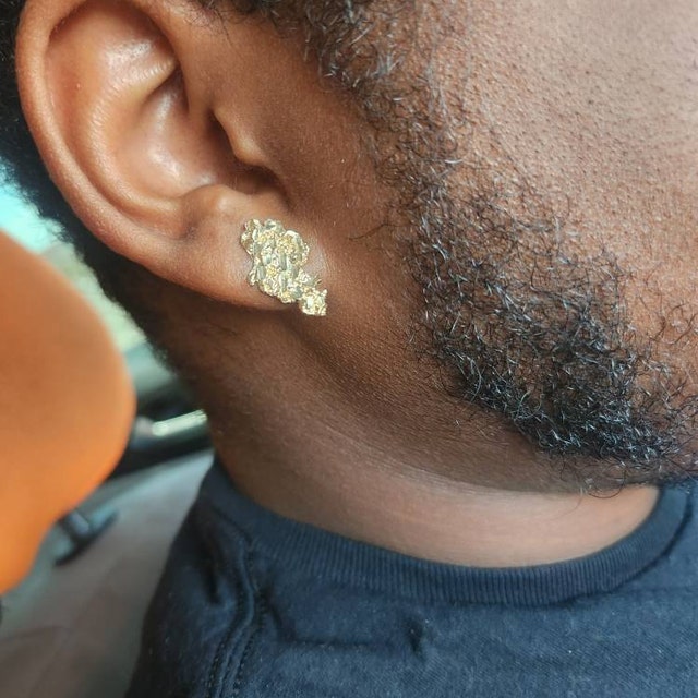 Men nugget earrings online