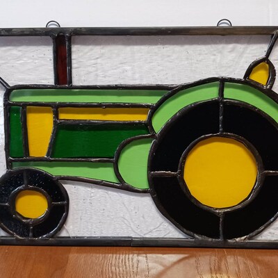 Tractor Stained Glass Pattern 5.5 X 8 Full Scale Digital Download - Etsy