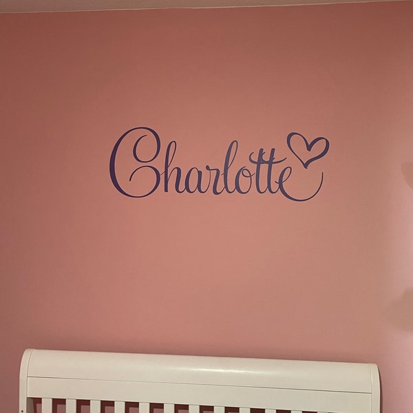 Personalized Name Wall Decal | Custom Girl Name Wall Sticker, Nursery ...