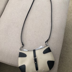 Louis Vuitton Black Smooth Leather Shoulder Strap, Silver Hardware