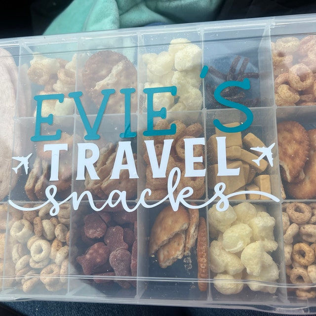 Personalised Travel Snacks Box Plane Snacks Road Trip Snacks Child Snack Box  With Compartments Long Journey Child Holiday Gift -  Sweden