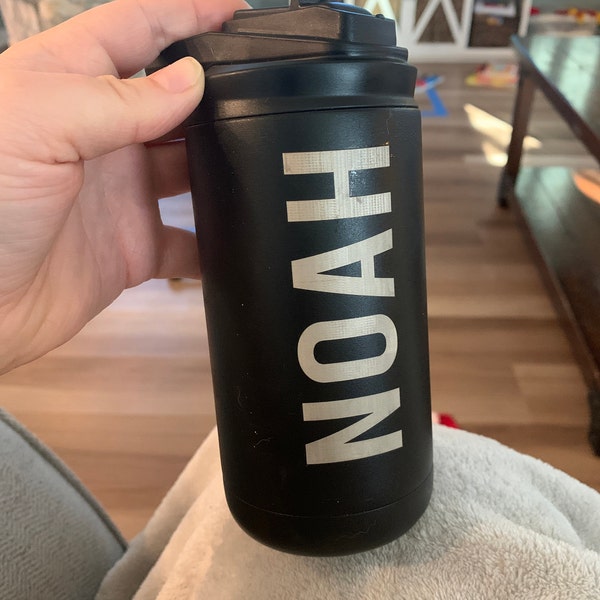 Engraved Kids Water Bottle, 12 Oz. Stainless Steel Personalized Bottle ...