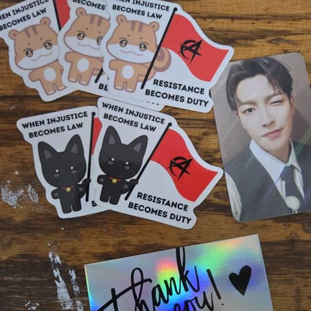 Ateez ANITEEZ Jjoongrami Flag Sticker | Waterproof Vinyl | Kpop