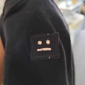 Srsly // Small DIY Serious Face Patch Embroidered Iron Sew on Applique ...