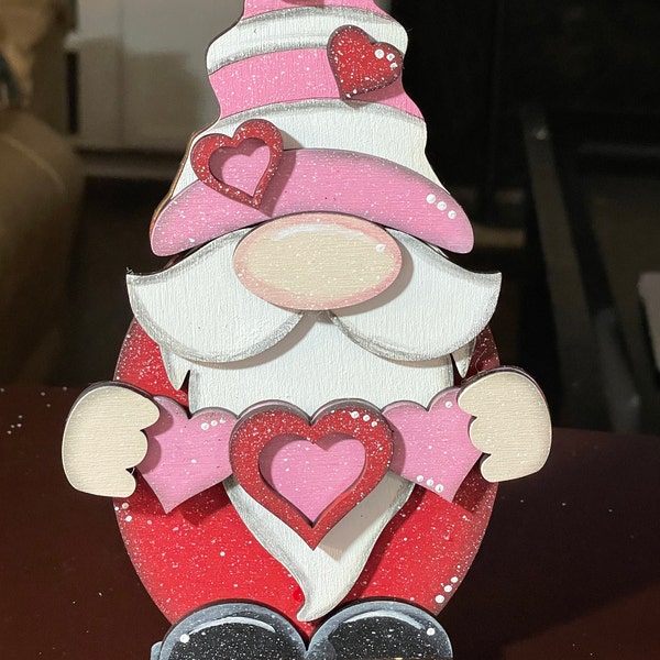 Valentine Standing Gnome SVG File | Hearts | Laser Cut File | Valentine ...