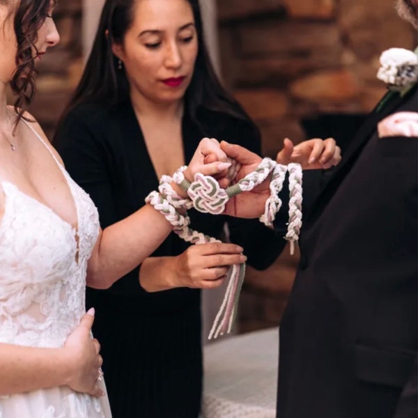 Handfasting Cords - 2 Hearts Knot - Custom Colors - Wedding Rope ...