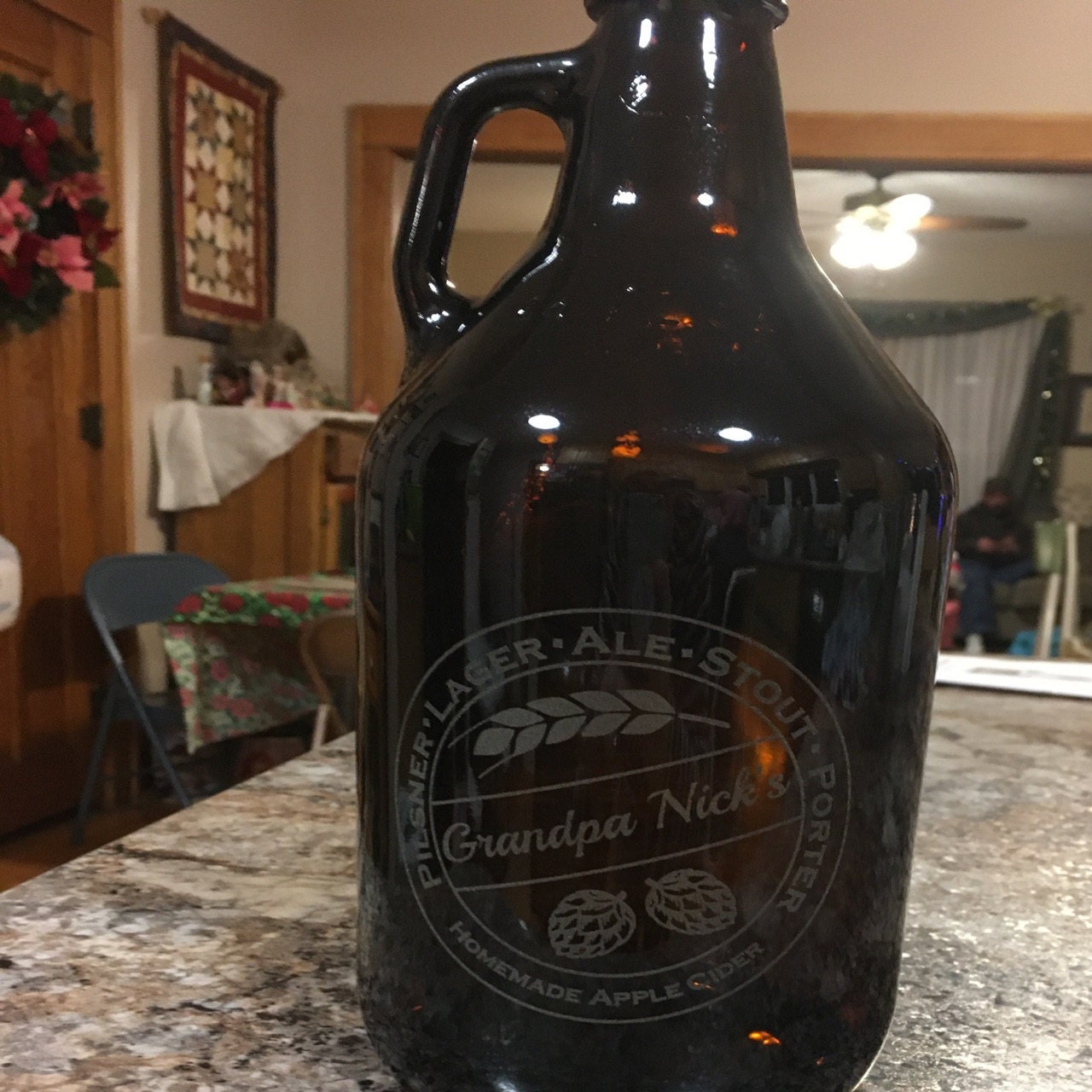 Personalized Amber Beer Growler Monogrammed Beer Growler 64 Etsy