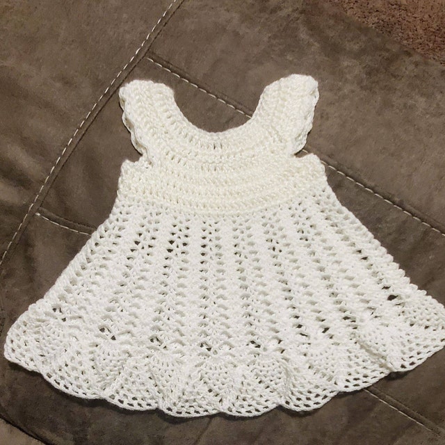 A customer's finished Sophia Heirloom Dress Crochet Pattern