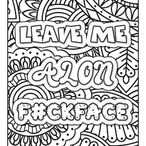 Bold and Easy Stoner Girl Adult Coloring Book | 20 PAGES | PDF Coloring book download and print. Digital coloring pages.
