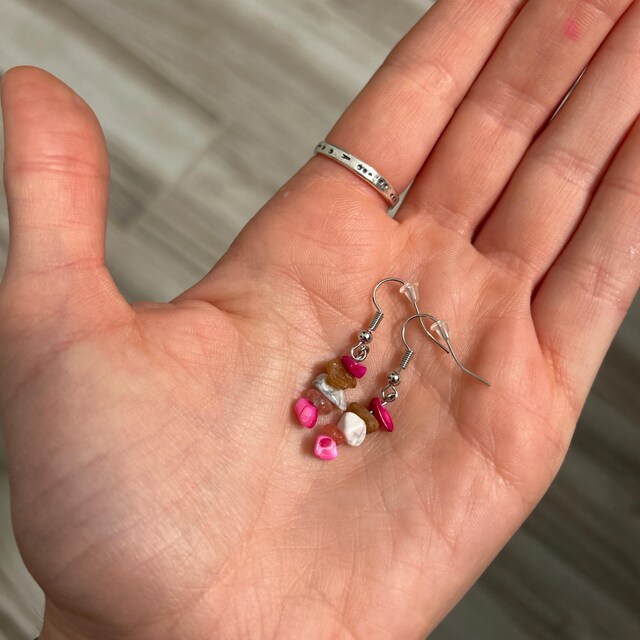 14K（14金）colorful drop stone hook earring ピアス(GP7567) 14K（14金）colorful drop stone hook earring ピアス(GP7567