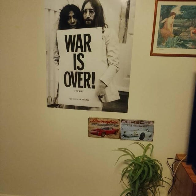War is Over Print, John Lennon, Yoko Ono, Peace Campaign Black and