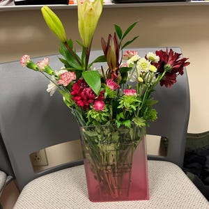 Acrylic Flower Book Vase Home Décor Book Themed Gifts for Reader, Book Lover and Flower Enthusiasts