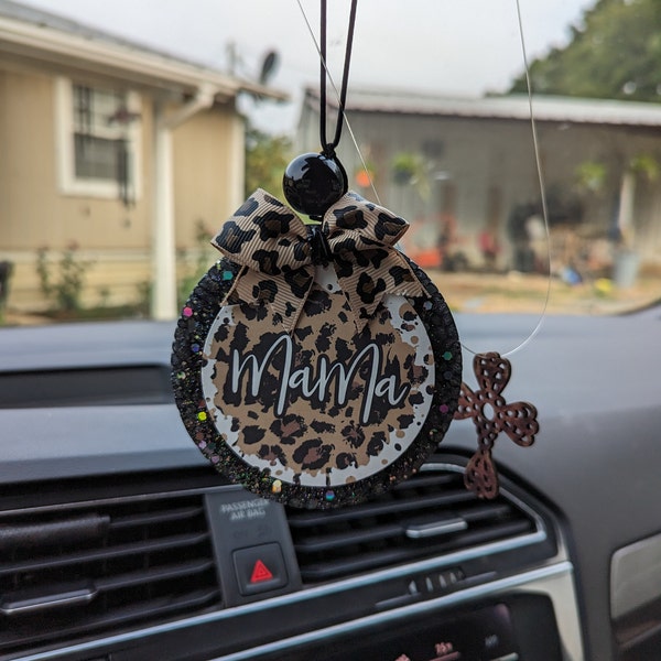Baseball Beads Cheetah Mama Car Freshie, Car Air Freshener
