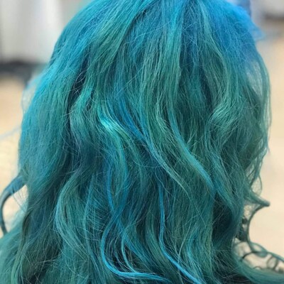 Artistic Turquoise Hair Dye View Illustration Artistic Turquoise Hair Dye View Illustration