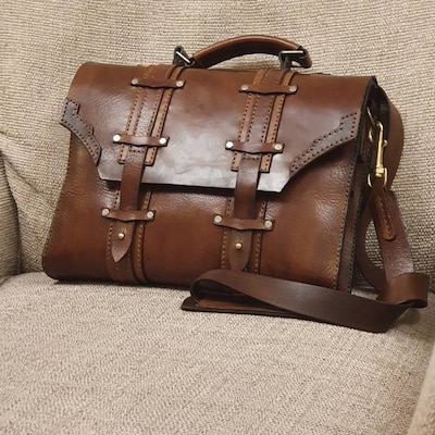 Oldschool Briefcase Pattern Leather Shoulder Bag Pattern - Etsy