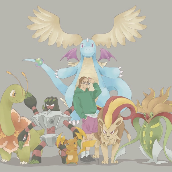 Custom Pokémon Trainer and Pokémon | Trainer and Pokémon Pet Portrait ...