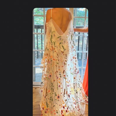Burst Of Lily Embroidered Cape