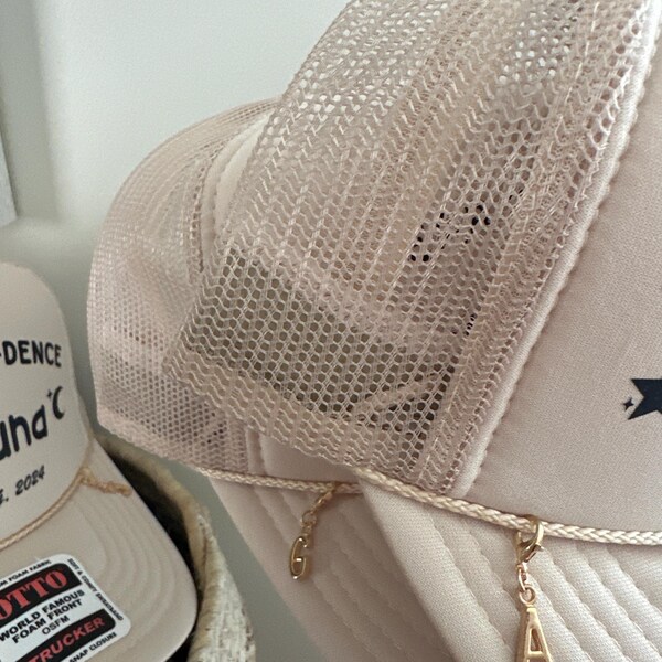 12-Piece Trucker Hat Chains Bulk Set - Metal, Turquoise & Pearl Hat Decorations For Baseball Caps