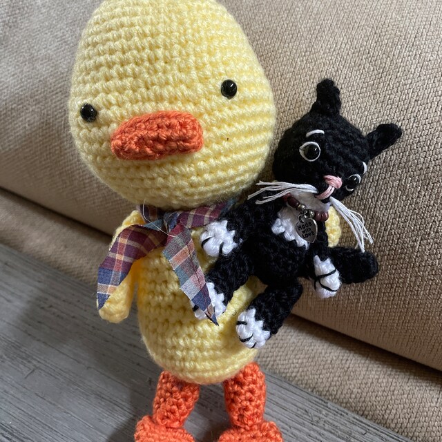 あみぐるみ編み図 - アヒルのルイとテディベア（英語のみ） - Etsy 日本