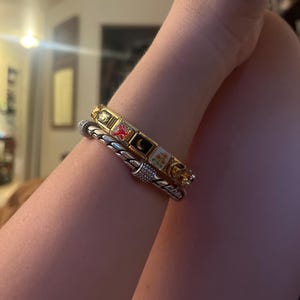 Personalized Italian Bracelet, Custom Gold Italy Charms, Gold Italian Bracelet, Italy Charms, Gold Italian Charm Bracelet, Gift for Her