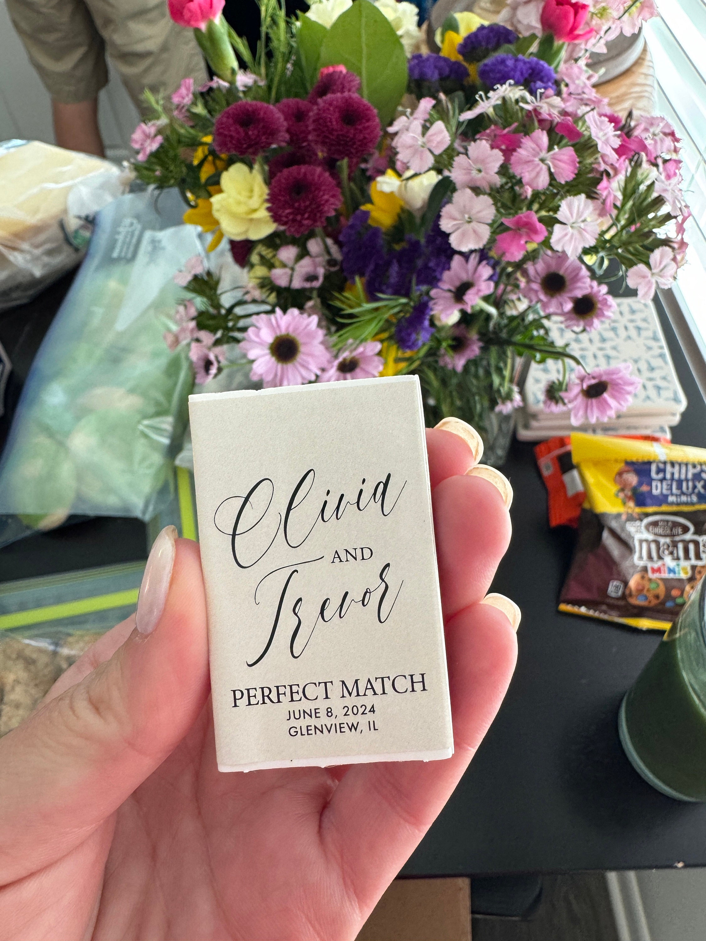 (Set of 50)Personalized Matches, Wedding Favors, Champagne Tower, Reception Favors, Bridal Shower, Engagement, Custom Party Favors