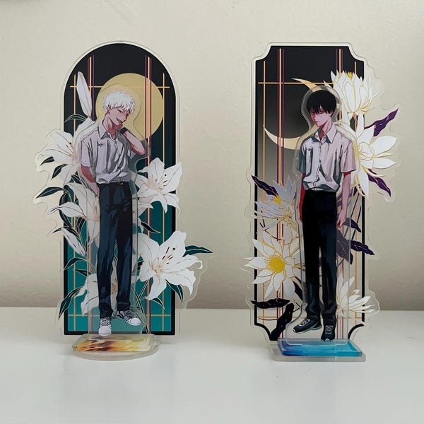 Yoshiki Tsujinaka & Hikaru Indo Figure Sedute In PVC – Set Da 2 Statuette Anime, Altezza 13.5 E 14 Cm, Regalo Decorativo