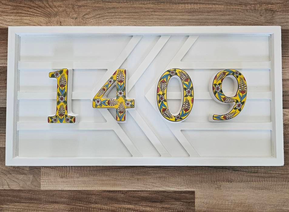 Exquisite Handmade Turkish Ceramic House Numbers, Ceramic Address Plaque and Numbers, Address Numbers, Door Numbers, Ceramic Numbers