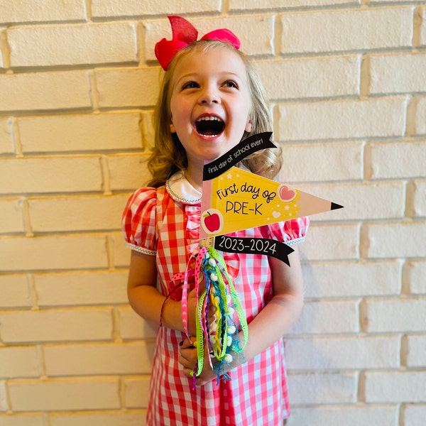 20242025 First Day of School Flag Photo Prop, 1st Day of School