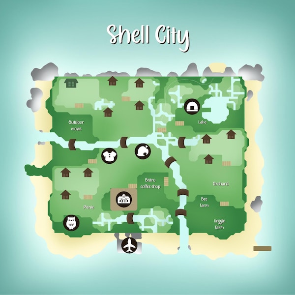Custom Animal Crossing Island Map Design - Etsy