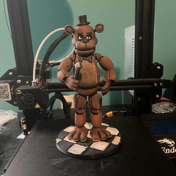 Freddy Fazbear 3D Printable Figure STL File Five Nights at Freddy's - Etsy