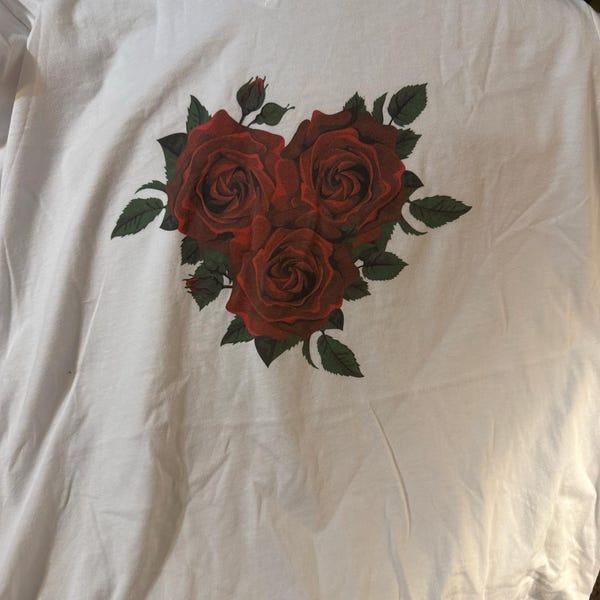 Comfort Colors® Rose Shirt, Red Rose T-shirt, Floral Shirt, Flower ...