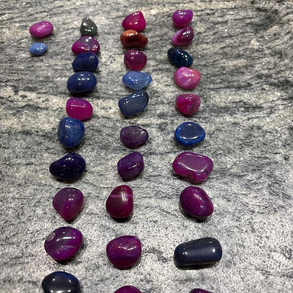 Shiny Tumbled Agate Stones Dyed Colorful Crystals Bulk Rocks for Vase ...