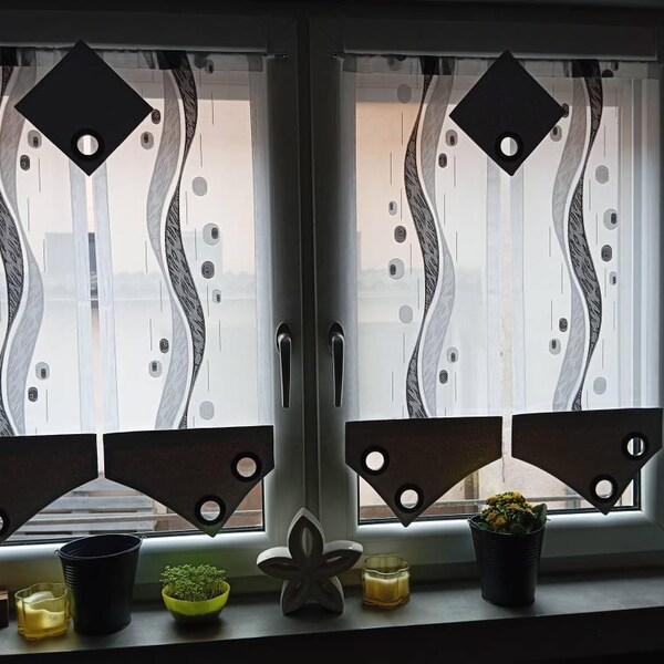 Moderne Scheibengardinen 80 90cm Etsy de moderne-scheibengardinen-80-90cm-etsy-de