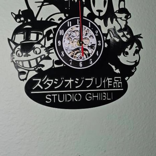 Vinyl Clock Featuring Cora.line Jones, Spooky Decor Halloween, Handmade ...