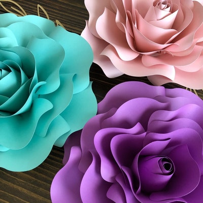 PDF and SVG Paper Flower Templates DIY Paper Rose 13 - Etsy