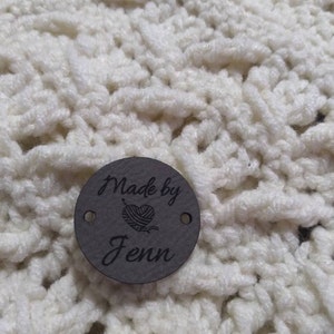 1.25 Round Vegan Leather Knitting Labels Custom - Etsy