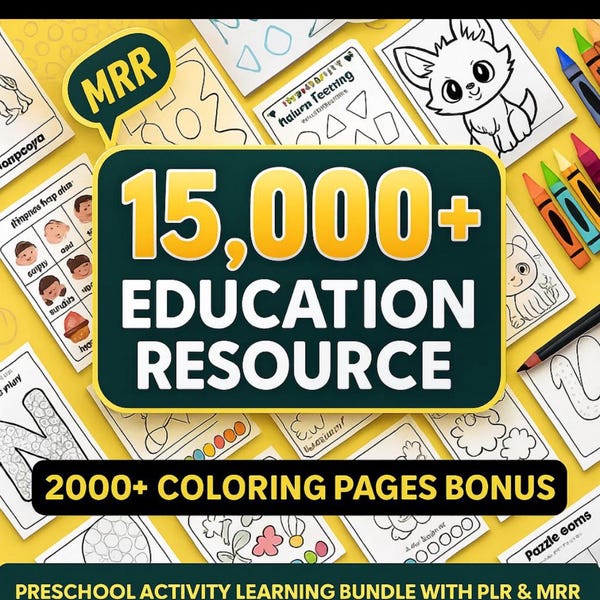 Mega Kids Learning Activities Bundle: 15,000+ Printable Educational ...