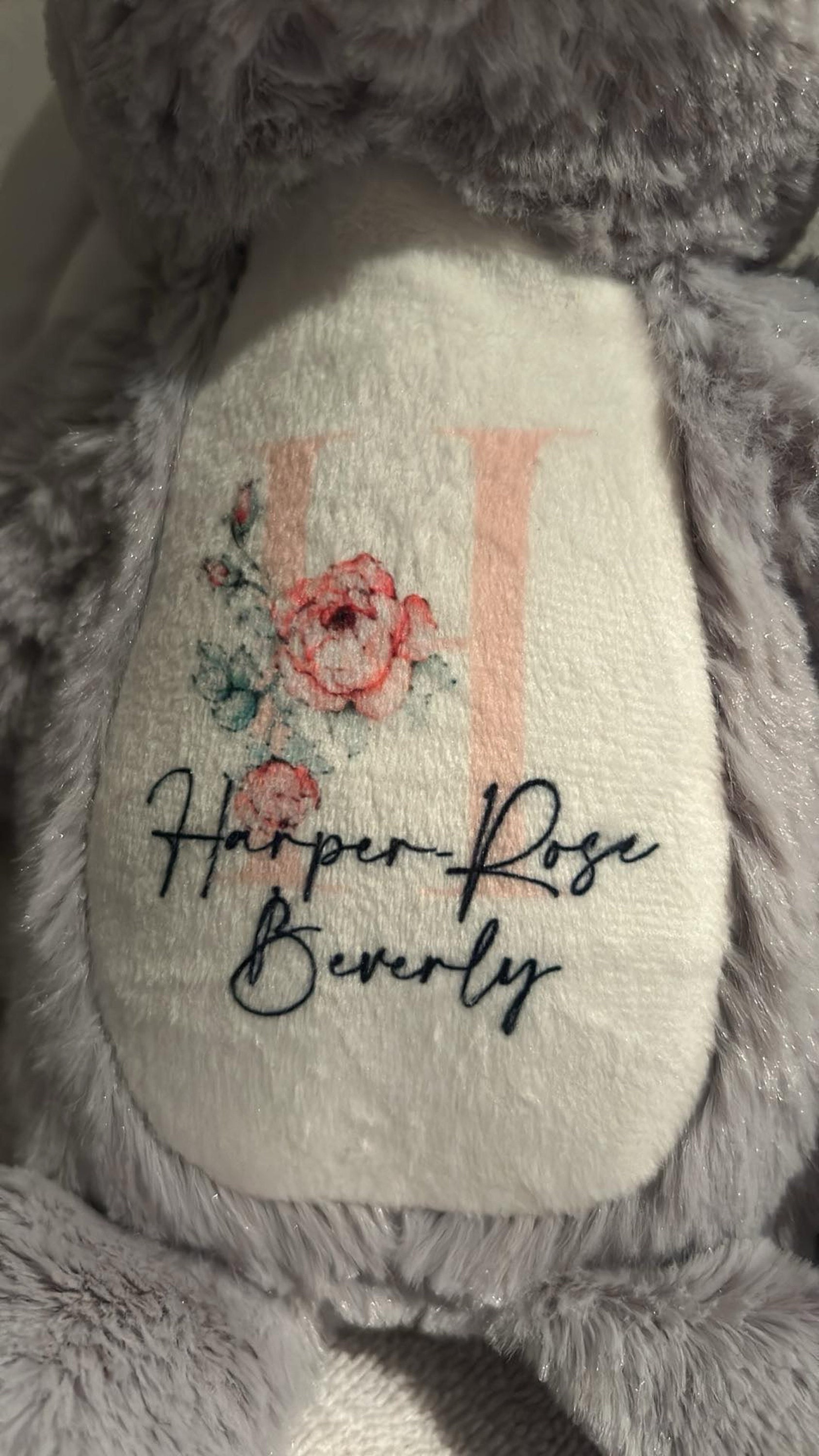 Personalised Bunny Rabbit, New Baby Gift, Personalised Plush Soft Toy, Your Name Teddy, Cuddly Toy, Girls and Boys Teddy Baby Shower Gift