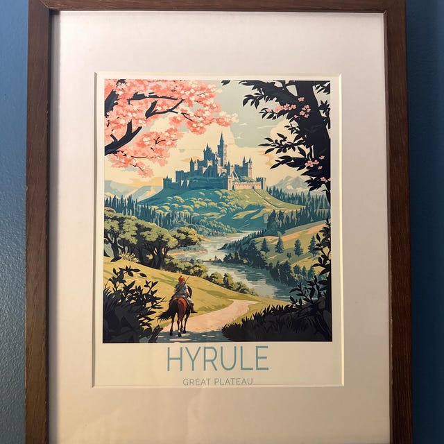 The Legend of Zelda Poster, Hyrule Great Plateau Wall Art, Hyrule