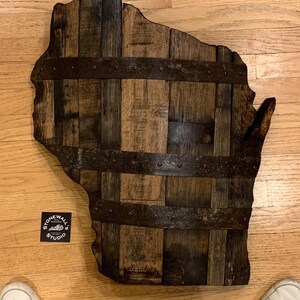 3\u2019 Mexico Bourbon Barrel wood cutout with rings