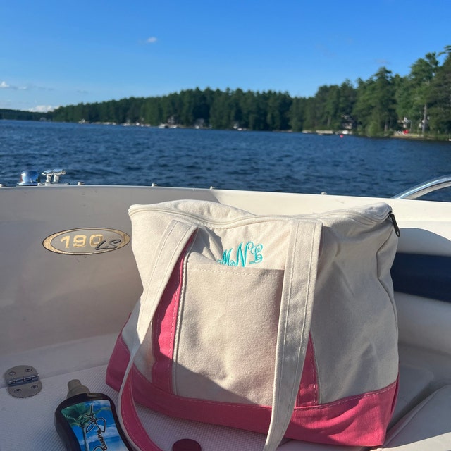 Monogrammed Insulated Cooler Soft Sided Boat Tote Cooler 