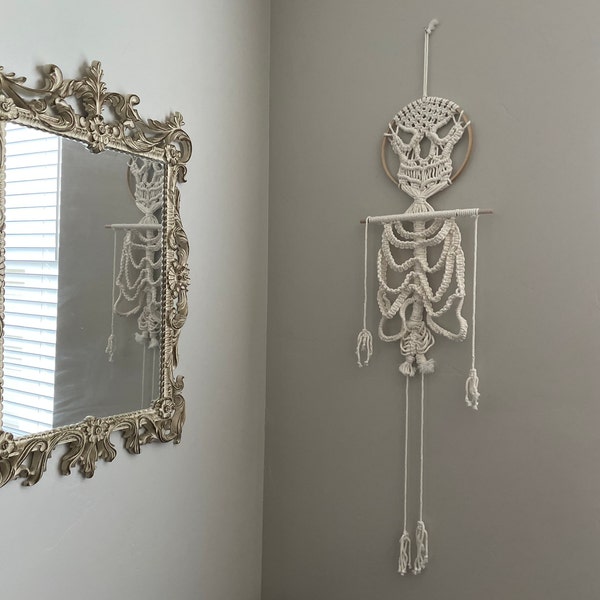 Skeleton Wall Rack Skeleton Tapestry Wall Hanging, Skeleton Halloween Wall Decor, Spooky ...