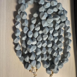 Blue Beaded Necklace – Chunky Beaded Necklace Handmade in Castle Hill Blue Bead Necklace