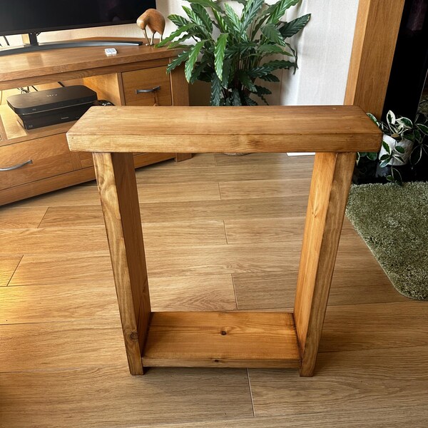 Solid Wood End Sofa Table Narrow Side Table Various Sizes & Colours ...