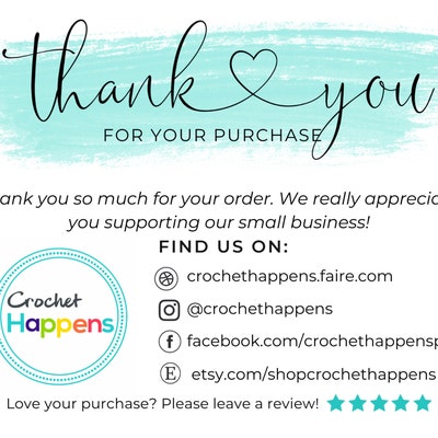 Printable Thank You Cards Business Template Poshmark Etsy - Etsy